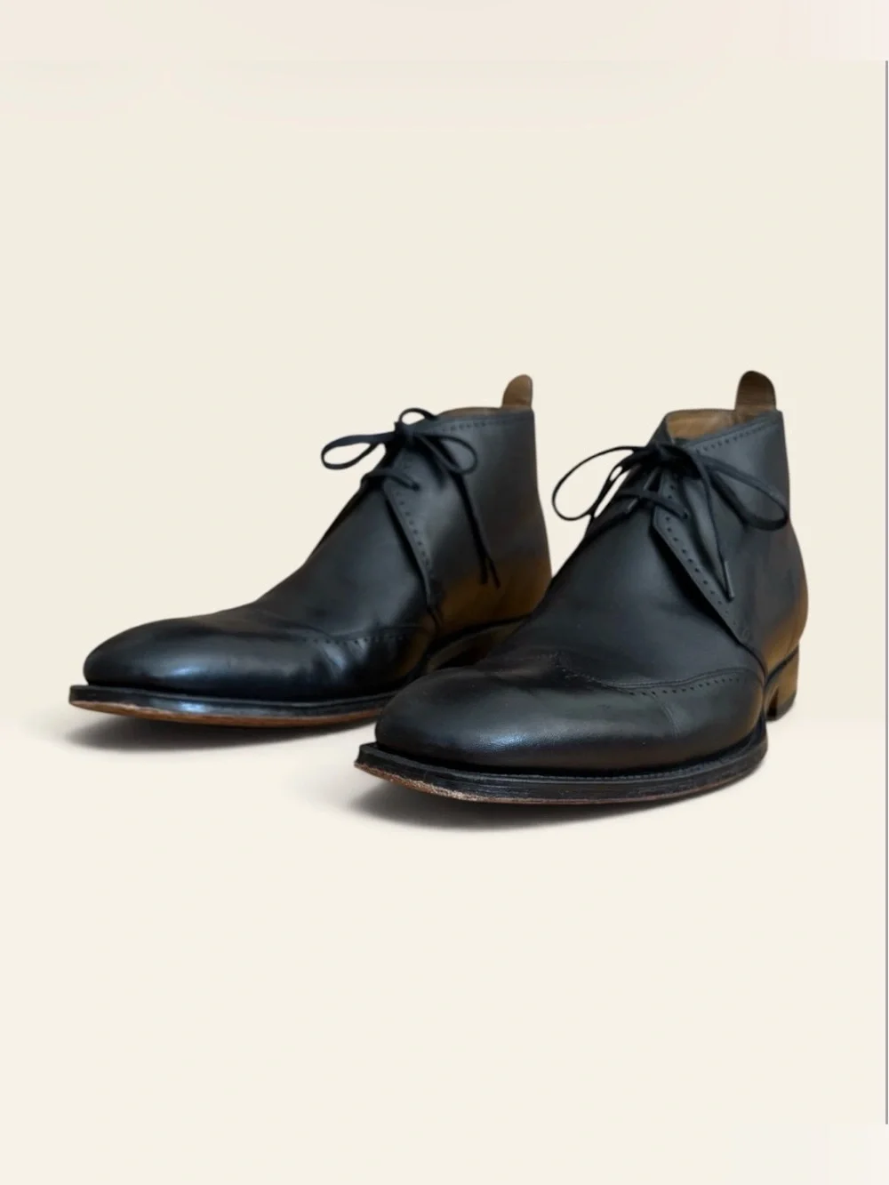 Vintage Grenson 5115 Black Leather Ankle Boots UK 7.5 F